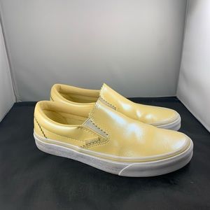 Vans Classic Slip-On Gold Pearl Suede W Size 7